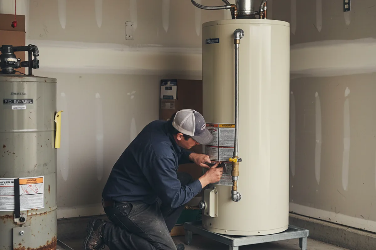 Water heater and shutoff valve replacement in Fairland