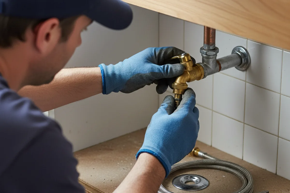 Shutoff valve and fitting work during Faucet and Fixture Repair in Fairland